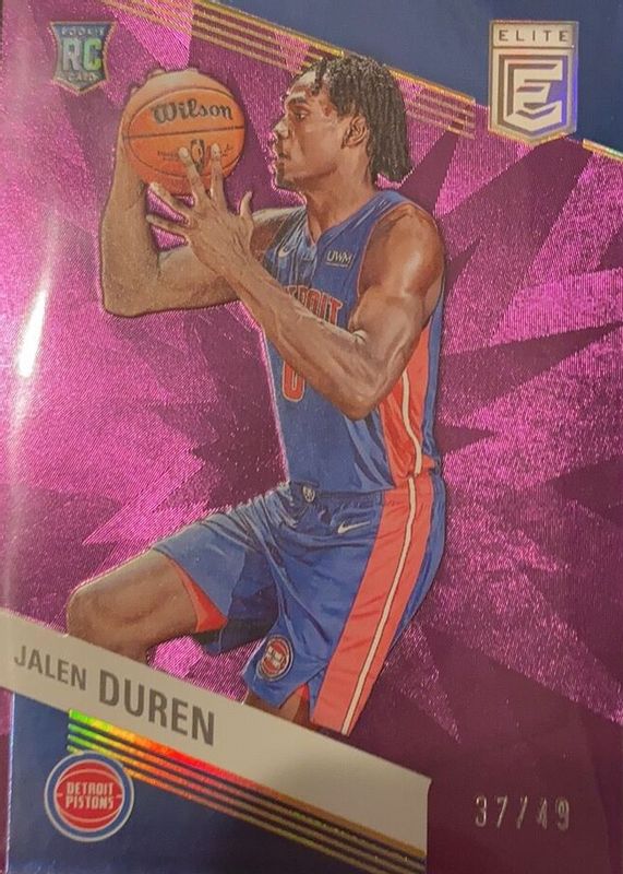 Jalen Duren 2022 Elite #228 Purple /49 Rookie PSA 10