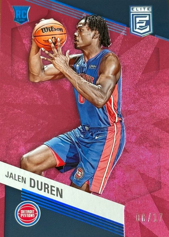 Jalen Duren 2022 Elite #228 FOTL Pink /17 Rookie PSA 10