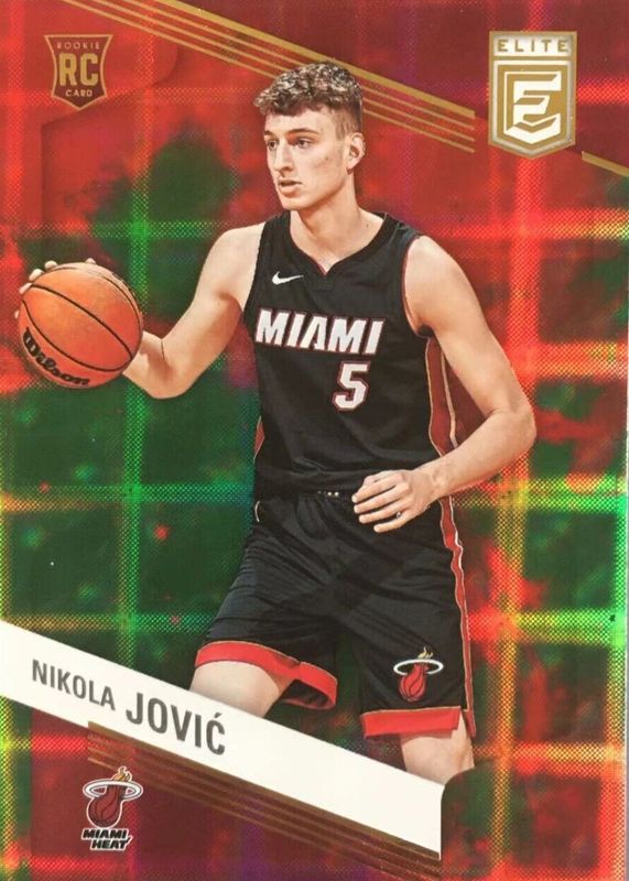 Nikola Jovic 2022 Elite #247 Asia Hyper Red & Green Rookie PSA 10