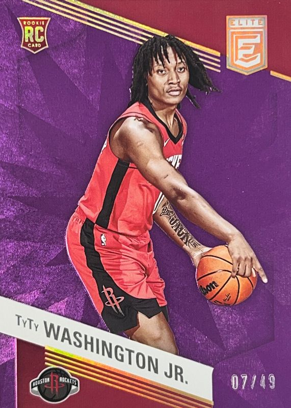 TyTy Washington Jr. 2022 Elite #227 Purple /49 Rookie SGC 10