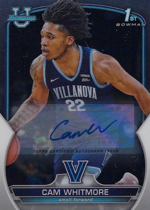 Cam Whitmore 2022 Bowman Chrome University #22 Prospect Autographs (1st) PSA 10