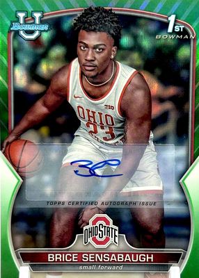 2022 Bowman Chrome University #11 Prospect Autographs - Green Refractor /99 (1st)