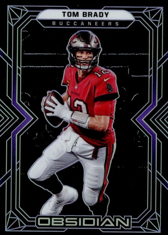 Tom Brady 2022 Obsidian #90 Electric Etch Purple /100 RAW