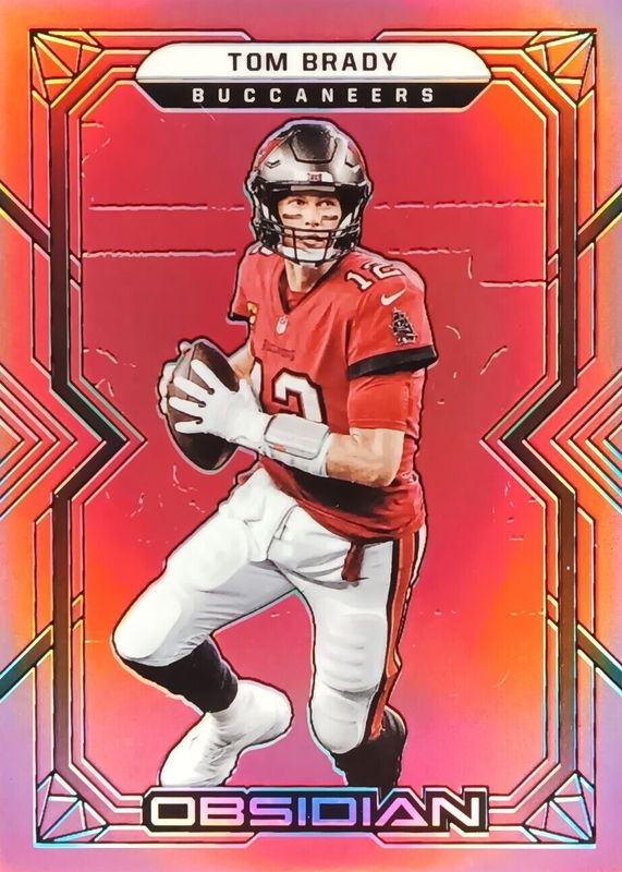 Tom Brady 2022 Obsidian #90 Electric Etch Red Flood /29 RAW