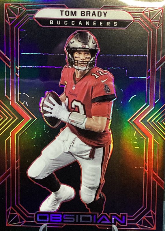 Tom Brady 2022 Obsidian #90 Electric Etch Red /10 RAW