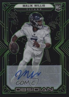 2022 Obsidian #102 Rookie Autographs - Electric Etch Green /50