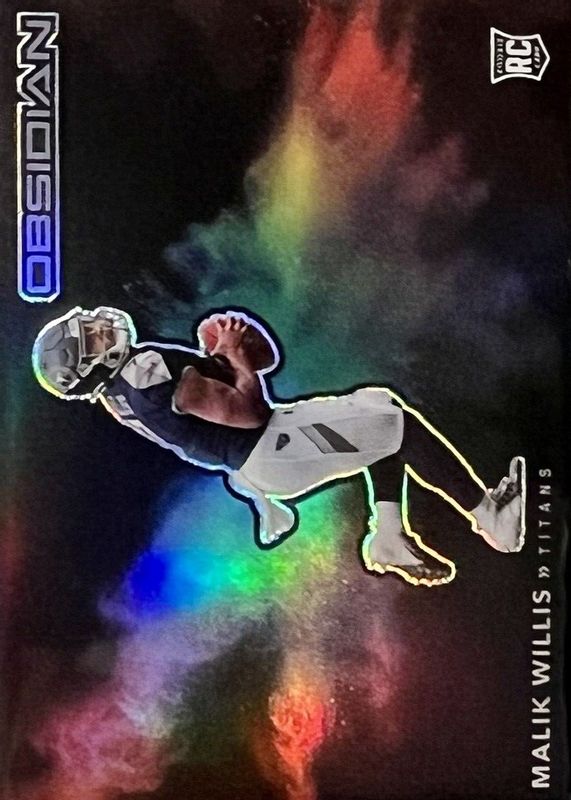 Malik Willis 2022 Obsidian #CCB-MWI Black Color Blast /(SSP) Rookie SGC 9.5