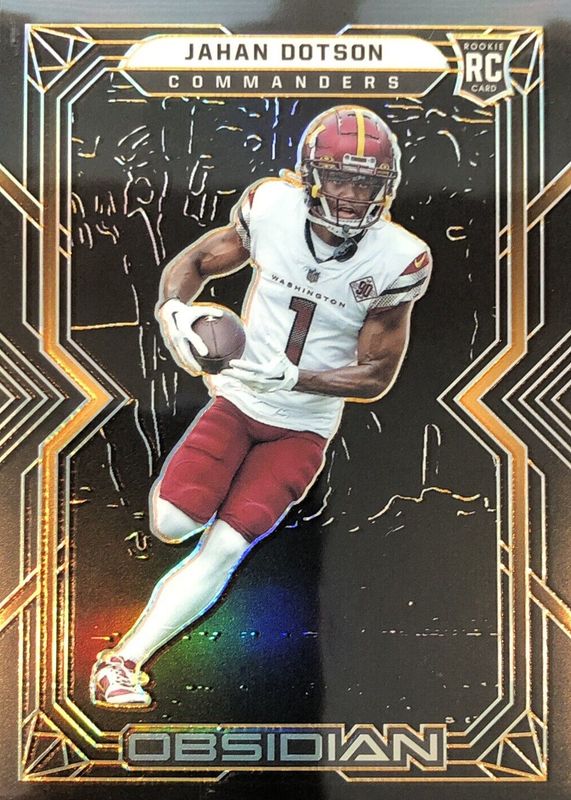 Jahan Dotson 2022 Obsidian #114 Electric Etch Orange /75 Rookie RAW