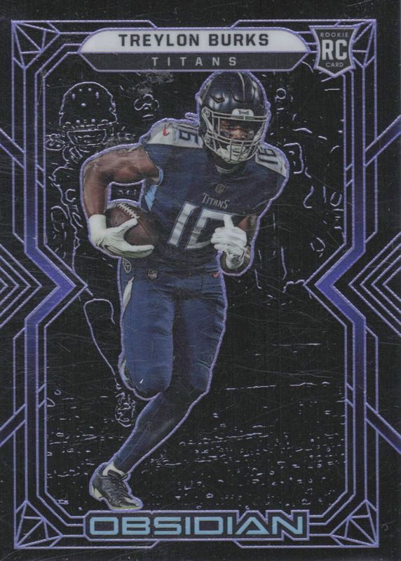 Treylon Burks 2022 Obsidian #115 Electric Etch Purple /100 Rookie PSA 10