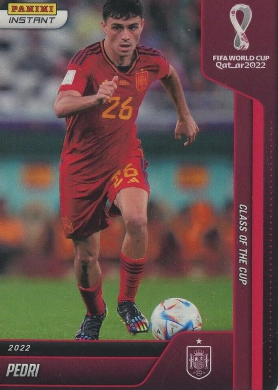 Pedri 2022 Panini Instant World Cup #27 Base (Print Run: 1,250) SGC 9