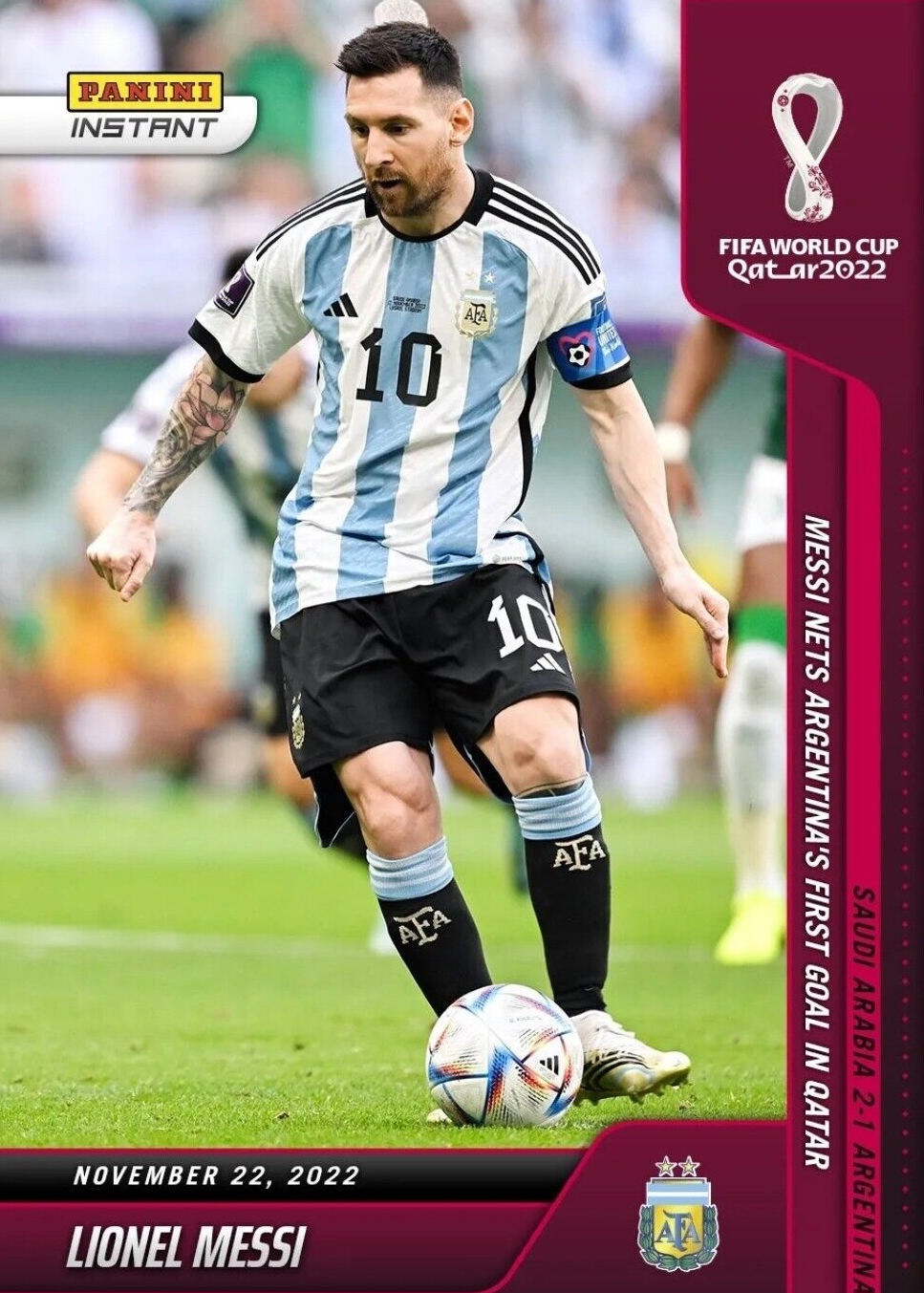 Lionel Messi 2022 Panini Instant World Cup #39 Base (Print Run 