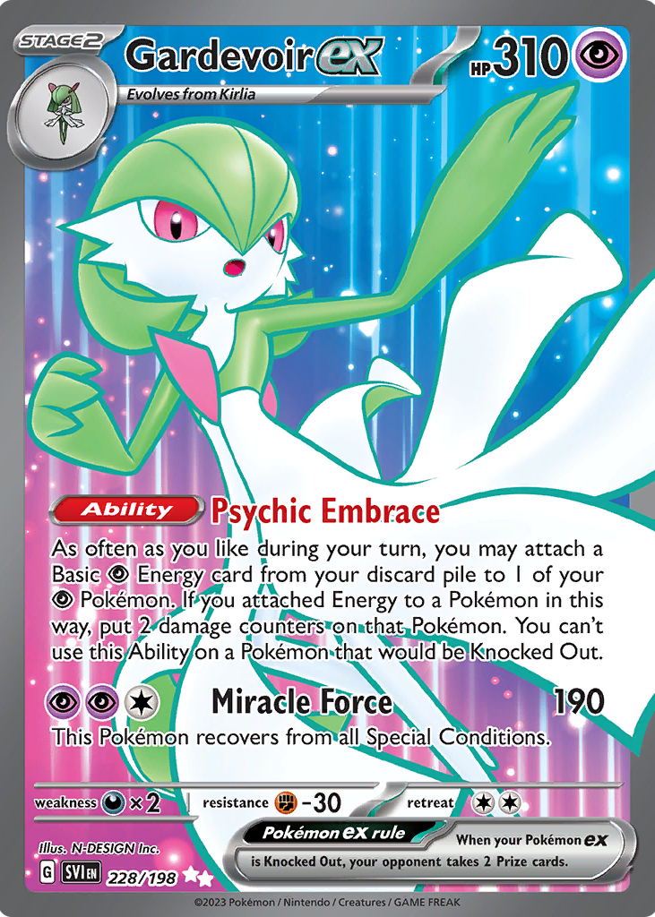 Howキュー　ハオキュー Gardevoir ex 2023 Scarlet & Violet #228/198 Ultra Rare (Full