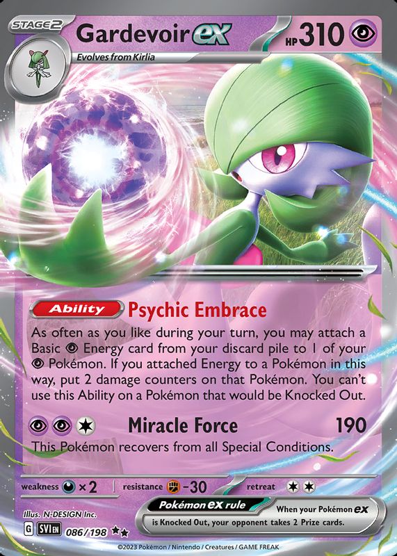 Gardevoir ex 2023 Scarlet & Violet #086/198 Double Rare PSA 10