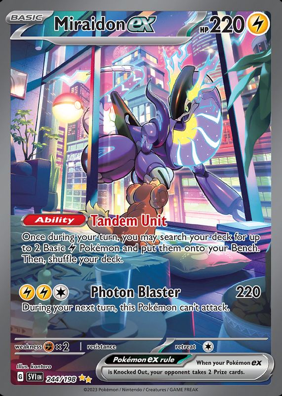 Miraidon ex 2023 Scarlet & Violet Special Illustration Rare #244/198 Price  Guide - Sports Card Investor