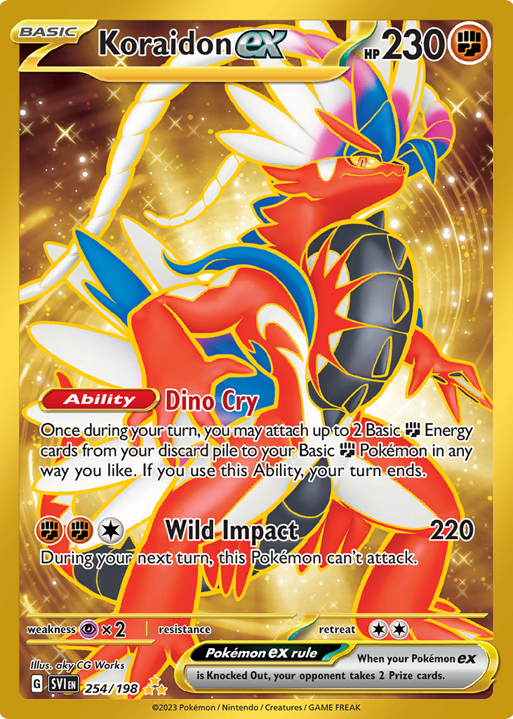 コライドンex rr 140枚 KORAIDON Koraidon ex RR 114/190 sv4a Japanese Pokemon Card Shiny