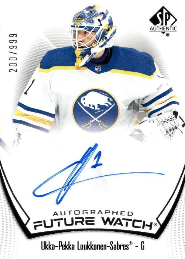 Ukko-Pekka Luukkonen 2021 SP Authentic #114 Future Watch Auto /999
