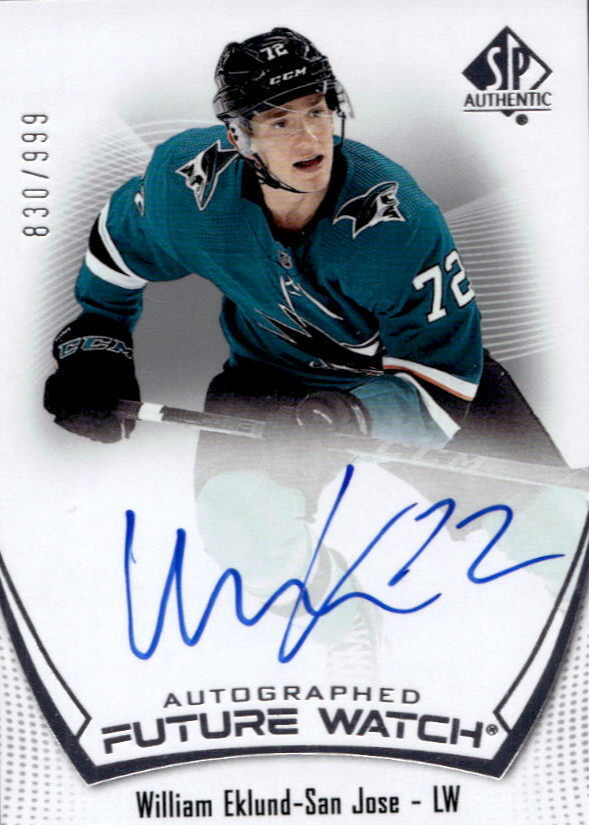 William Eklund 2021 SP Authentic #177 Future Watch Auto /999 Price