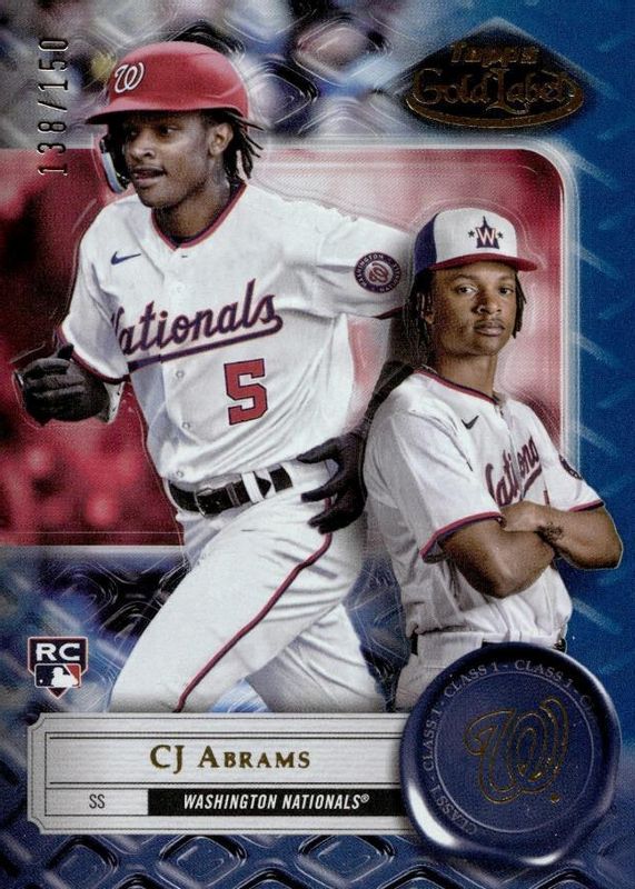 CJ Abrams 2022 Topps Gold Label #38 Class 1 - Blue /150 Rookie SGC 9.5