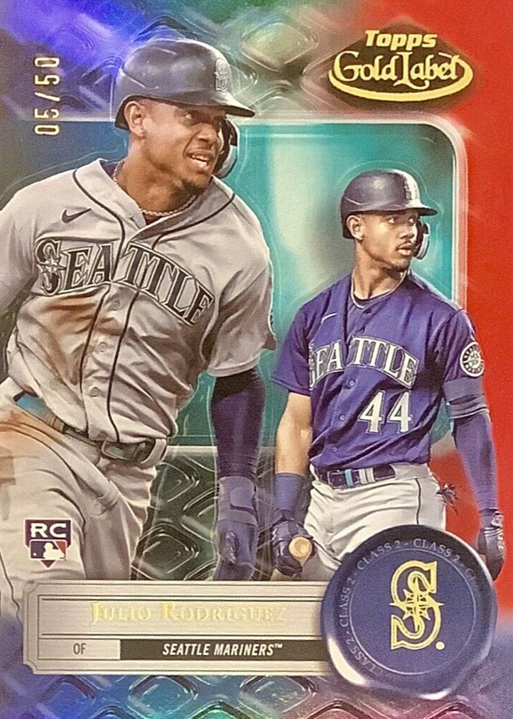 スポーツ選手 julio rodriguez topps gold label MLB RC 2022 Topps Gold Label Class 2 RC Julio Rodriguez | eBay