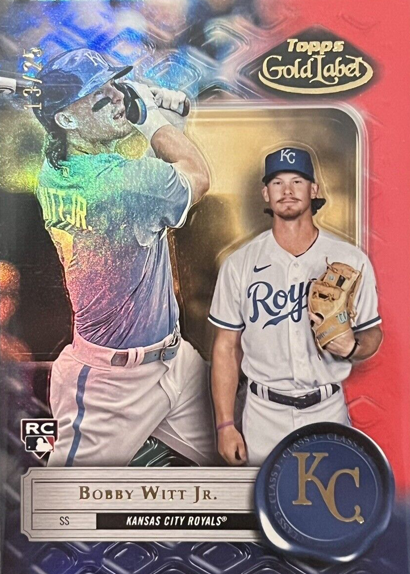Bobby Witt Jr. 2022 Topps Gold Label #49 Class 3 - Red /25 Price 