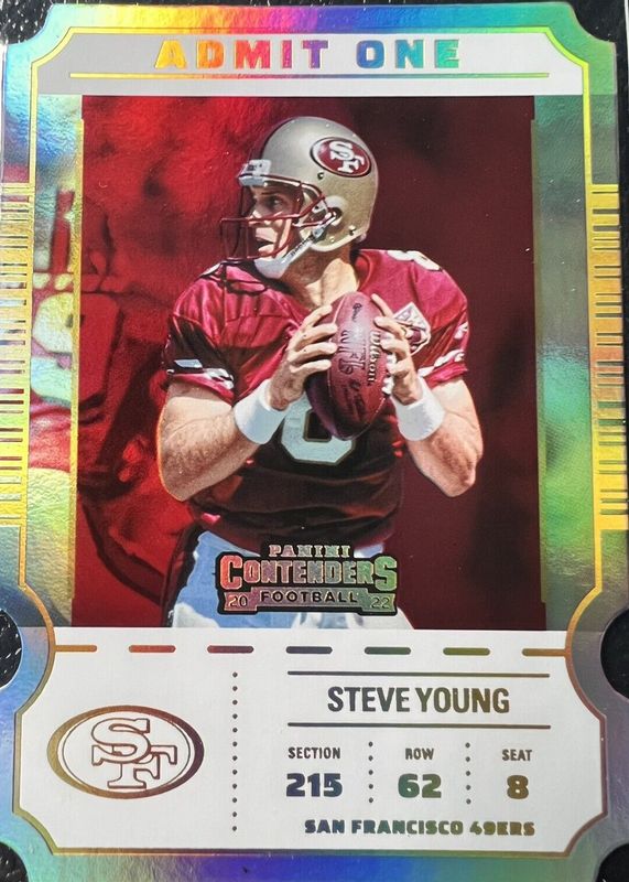 Steve Young 2022 Contenders #AO-SYO Admit One /(SSP) SGC 10