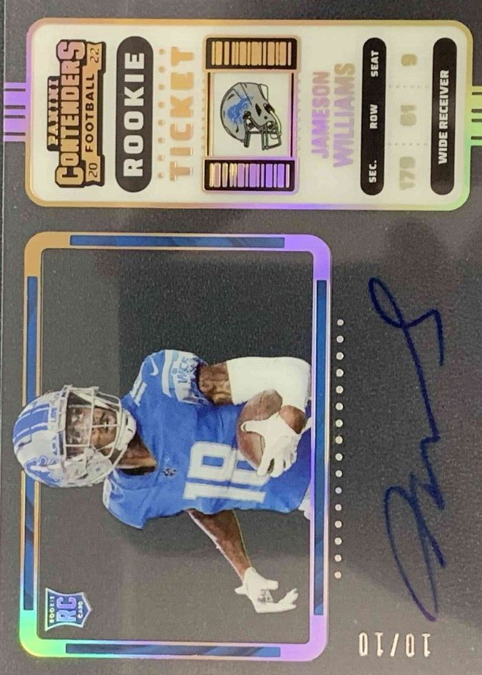 Jameson Williams 2022 Contenders #124 Rookie Ticket Auto Variation