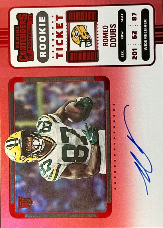 Travon Walker 2022 Contenders #135 Rookie Ticket Auto Variation - Red Zone Ticket Rookie RAW