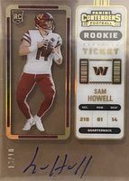 Sam Howell 2022 Contenders #133 Rookie Ticket Auto - Clear Ticket /10 ...
