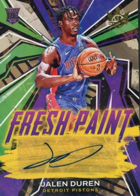 Jalen Duren 2022 Court Kings #5 Fresh Paint Autographs /199 Rookie SGC 10