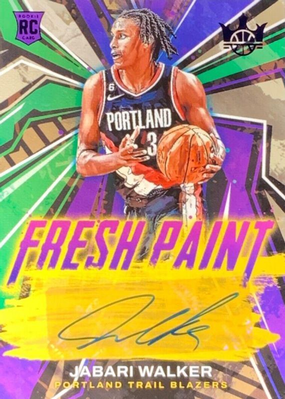 Jabari Walker 2022 Court Kings #38 Fresh Paint Autographs /199 Rookie PSA 9