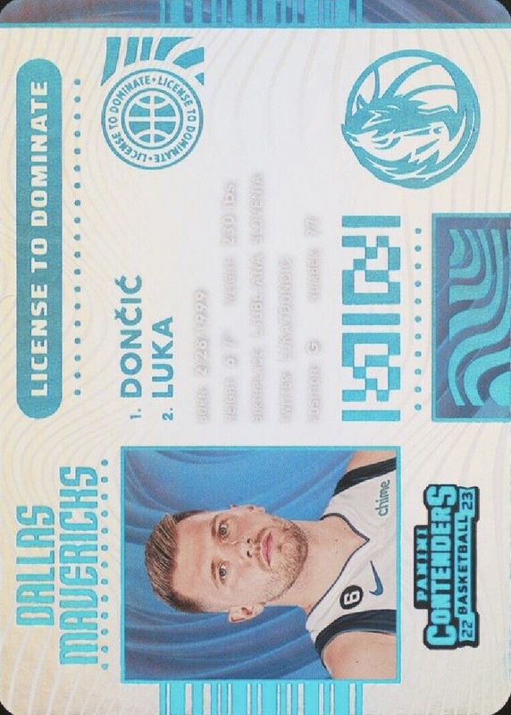 Luka Doncic 2022 Contenders #20 License to Dominate /(SSP) PSA 8