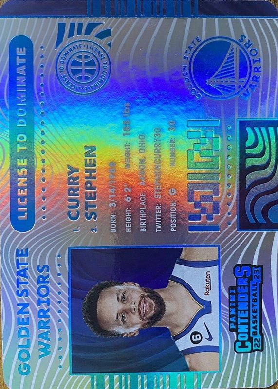 Stephen Curry 2022 Contenders #16 License to Dominate /(SSP) SGC 10