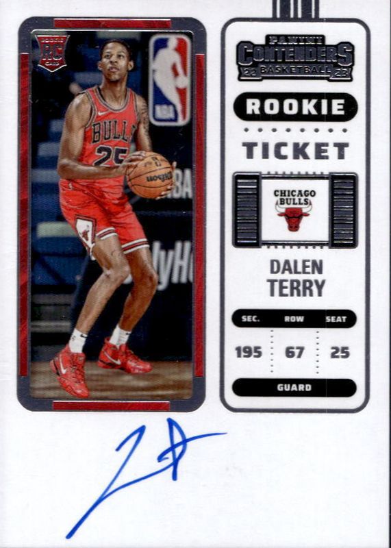 Dalen Terry 2022 Contenders #141 Rookie Ticket Auto Rookie BGS 9.5