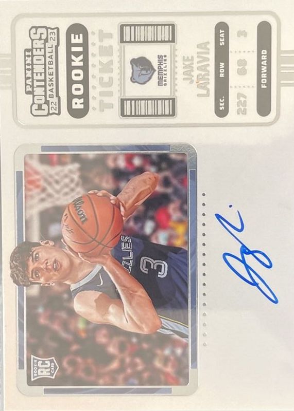 Jake LaRavia 2022 Contenders #120 Rookie Ticket Auto Variation RAW