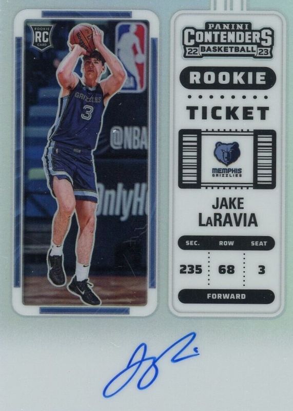 Jake LaRavia 2022 Contenders #120 Rookie Ticket Auto - Premium PSA 10