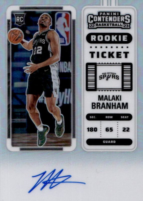 Malaki Branham 2022 Contenders #125 Rookie Ticket Auto - Premium RAW
