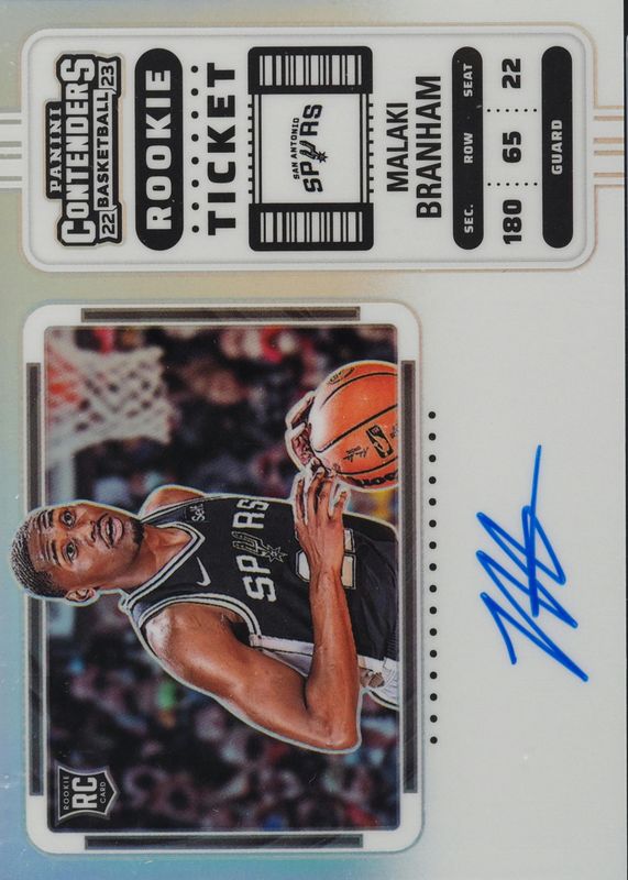 Malaki Branham 2022 Contenders #125 Rookie Ticket Auto Variation - Premium RAW