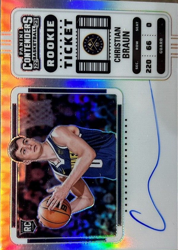 Christian Braun 2022 Contenders #106 Rookie Ticket Auto Variation