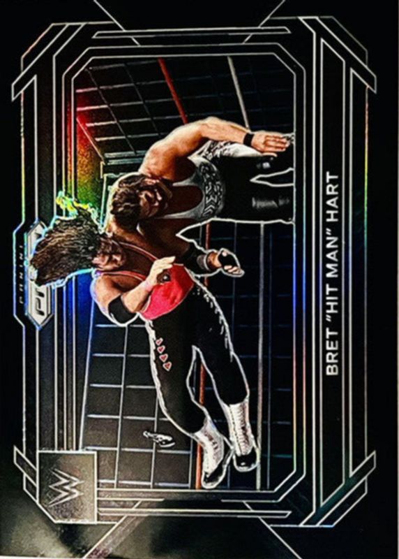 Bret "Hit Man" Hart 2023 Prizm WWE #58 Black /1 PSA 10