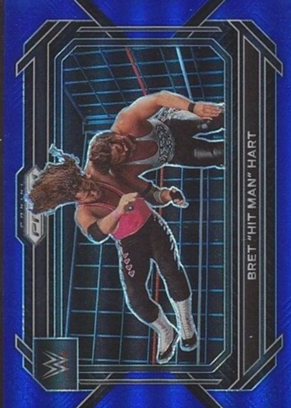 Bret "Hit Man" Hart 2023 Prizm WWE #58 Blue /199 PSA 10