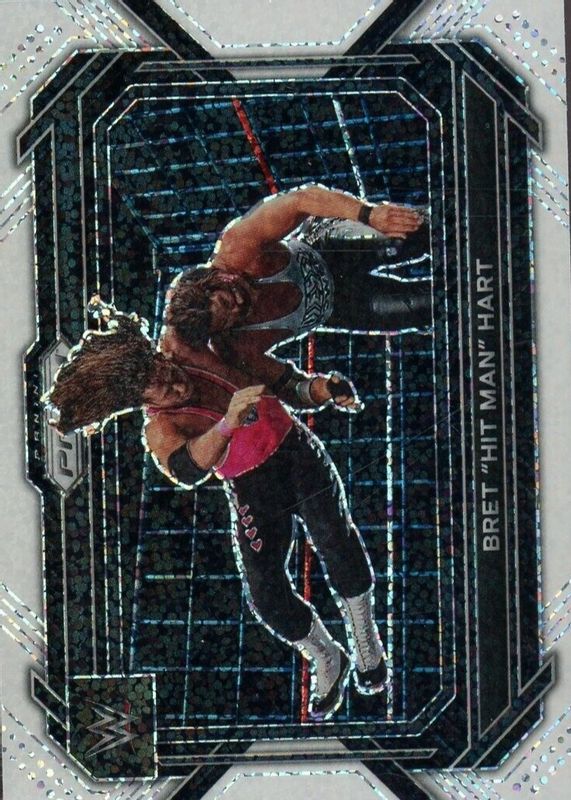 Bret "Hit Man" Hart 2023 Prizm WWE #58 White Sparkle /(SSP) PSA 10