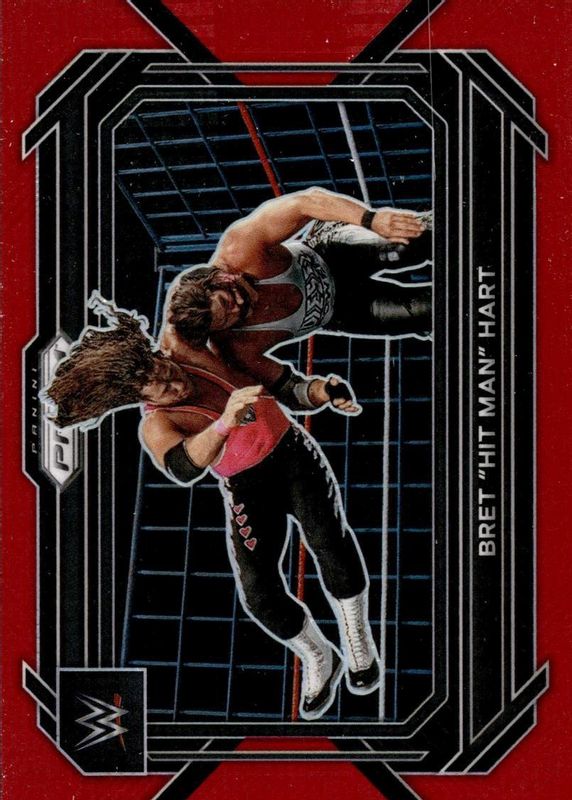 Bret "Hit Man" Hart 2023 Prizm WWE #58 Red /299 PSA 10