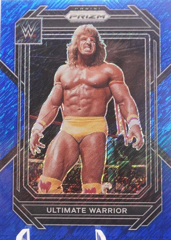 Ultimate Warrior 2023 Prizm WWE #162 Blue Shimmer /11 PSA 10