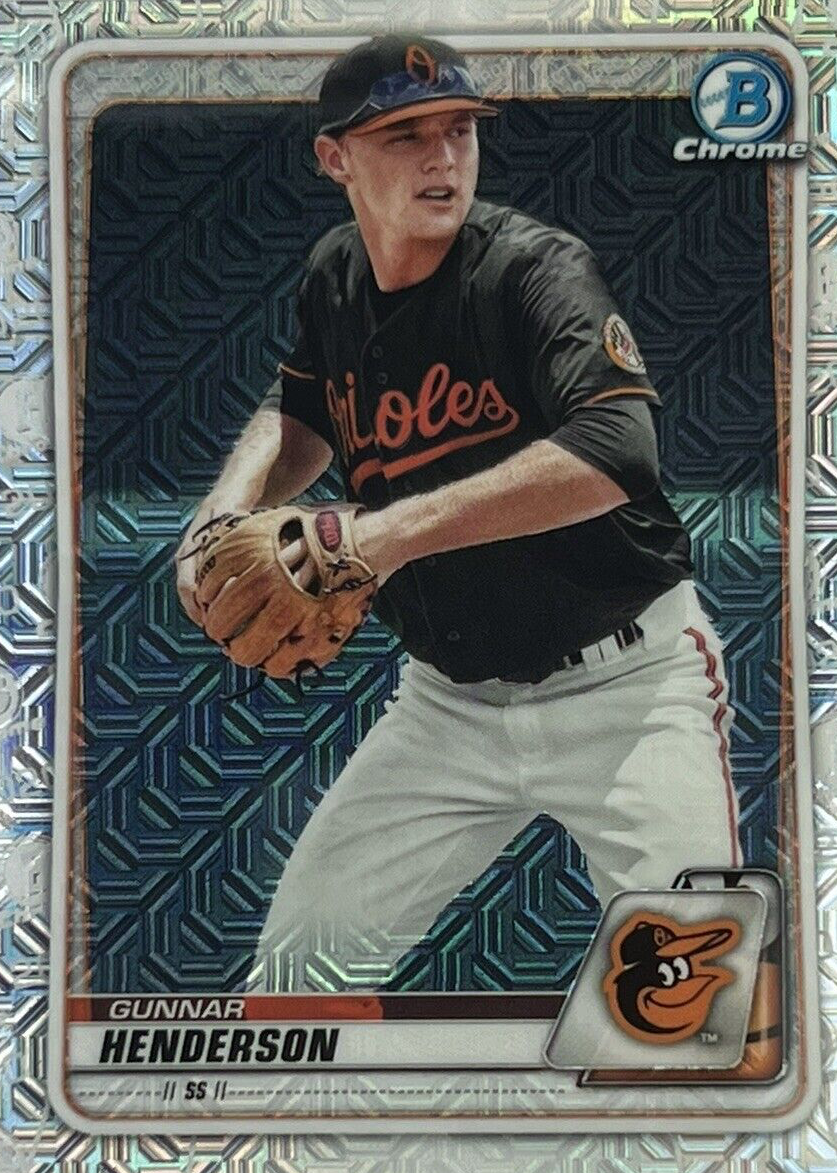 その他 GUNNAR HENDERSON Mega AUTO Blue 2020 Bowman Chrome Mega Box Auto Blue Refr /150 Gunnar