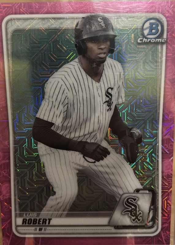 Luis Robert Jr. 2020 Bowman Mega Box #BCP-150 Chrome Prospects - Pink Mojo Refractor /199 Rookie PSA 10