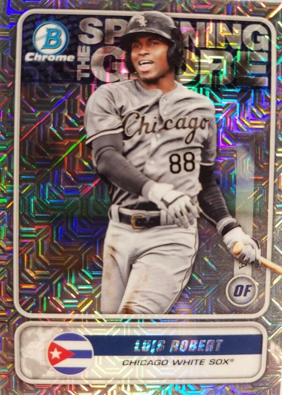 Luis Robert Jr. 2020 Bowman Mega Box #STG-LR Spanning the Globe - Mojo Refractor Rookie PSA 10