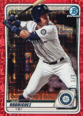 2020 Bowman Mega Box #BCP-19 Chrome Prospects - Red Mojo Refractor /5