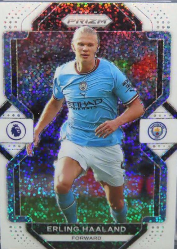 Erling Haaland 2022 Prizm Premier League #9 White Sparkle /(SSP) PSA 9