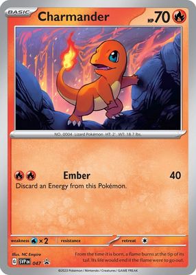 Charmander 2022 Japanese S Promo #289/S-P Pokemon Go Promo