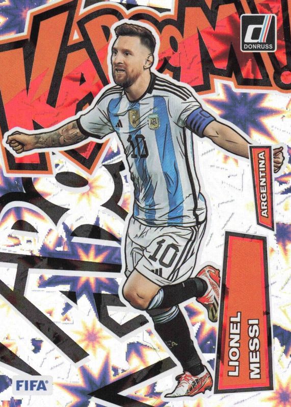 Lionel Messi 2022 Donruss #2 Kaboom! /(SSP) PSA 9